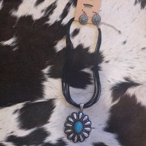 Turquoise Necklace and Earring Set